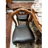 A SET OF ELEVEN VICTORIAN MAHOGANY DINING CHAIRS