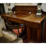 A VICTORIAN MAHOGANY PEDESTAL SIDEBOARD