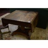 A WILLIAM IV PERIOD MAHOGANY PEMBROKE OR SOFA TABLE