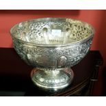 A PAIR OF VERY HEAVY SILVER-PLATE PRESENTATION BOWLS