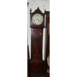 A 19TH CENTURY MAHOGANY EIGHT-DAY LONGCASE CLOCK