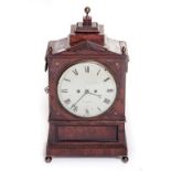 A REGENCY PERIOD BRASS INLAID MAHOGANY BRACKET CLOCK