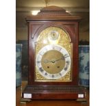 A GEORGIAN STYLE MAHOGANY AND BRASS-MOUNTED BRACKET CLOCK