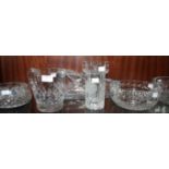 A COLLECTION OF MISCELLANEOUS CRYSTAL GLASS,