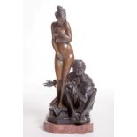 A LARGE TWO COLOUR BRONZE GROUP,