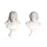 A PAIR OF LATE NINETEENTH CENTURY COPELAND PARIAN BUSTS