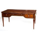 A VERY FINE FRENCH WALNUT AND BRASS-MOUNTED BUREAU PLAT OR DESK