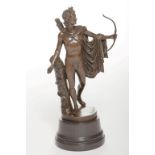 A BRONZE FIGURE OF APOLLO