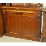 A VICTORIAN MAHOGANY SIDE CUPBOARD