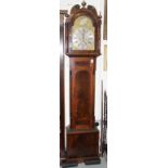 AN EARLY 19TH CENTURY MAHOGANY EIGHT-DAY LONGCASE CLOCK