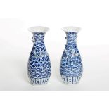 A PAIR OF CHINESE BLUE AND WHITE VASES