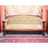 A WILLIAM IV PERIOD MAHOGANY SETTEE