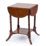 A VICTORIAN MAHOGANY FOLDING OCCASIONAL TABLE