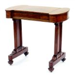 A VICTORIAN MAHOGANY WORKTABLE 73CM X 80CM