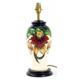 A MOORCROFT LAMP, 29CM H EXCLUDING FITMENT