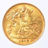 GOLD COIN. HALF SOVEREIGN 1912