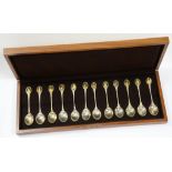 THE ROYAL SOCIETY FOR THE PROTECTION OF BIRDS SPOON COLLECTION. A SET OF TWELVE ELIZABETH II