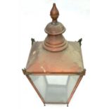 A COPPER STREET LANTERN, EARLY 20TH CENTURY, 89CM H