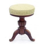 A VICTORIAN MAHOGANY PIANO STOOL