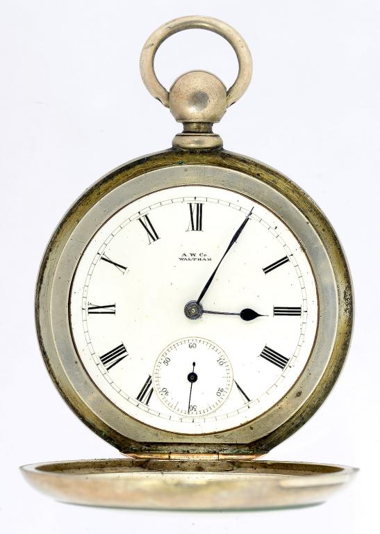 AN AMERICAN WALTHAM WATCH CO SILVER LEVER WATCH, LATE 19TH CENTURY - Image 2 of 4