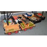 A QUANTITY OF VINTAGE AND MODERN TOYS AND GAMES INCLUDING BOARD GAMES, JIGSAW PUZZLES, SOFT TOYS,