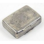 A GEORGE IV SILVER VINAIGRETTE, WITH GILT FOLIATE GRILLE, 3.5CM W BIRMINGHAM 1827, 12DWTS