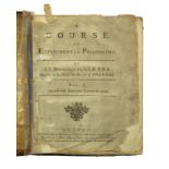 DESAGULIERS (JT) - A COURSE OF EXPERIMENTAL PHILOSOPHY, VOL I ONLY, FOLDING PLATES, CALFS 1734, WAF