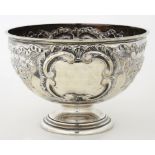 AN EDWARD VII SILVER ROSE BOWL, 17.5CM DIAM SHEFFIELD 1907, 9OZS