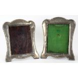 TWO SILVER PHOTOGRAPH FRAMES WITH EMBOSSED RIBBON BORDERS, 29CM H, CHESTER 1908 AND 1915