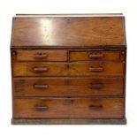 A GEORGE III COLONIAL PADOUCK BUREAU 97CM X 104CM X 50CM