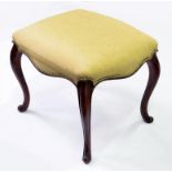 A VICTORIAN WALNUT STOOL