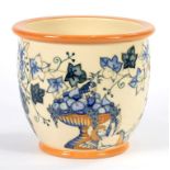 A MOORCROFT FRUIT CHALICE JARDINIERE, 16.5CM H, MID 20TH C