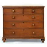 A VICTORIAN MAHOGANY CHEST OF DRAWERS, 100CM X 113CM X 55CM