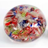 A CLICHY GLASS CONCENTRIC MILLEFIORE PAPERWEIGHT, 6CM DIAM