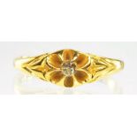 A DIAMOND SOLITAIRE RING IN 18CT GOLD, BIRMINGHAM 1928, SIZE X, 5.3G