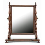 A VICTORIAN MAHOGANY DRESSING MIRROR, 58CM X 51CM