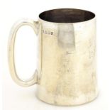 A VICTORIAN SILVER CHRISTENING MUG OF PLAIN CAN FORM, 9CM H, SHEFFIELD 1899, 5OZS 5DWTS