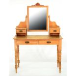 A VICTORIAN PINE DRESSING TABLE, 105CM W