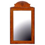 MAHOGANY INLAID FRAMED MIRROR