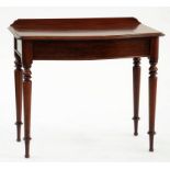 A MAHOGANY SERPENTINE WASHSTAND,LATE 19TH CENTURY, 68CM X 92CM X 56CM