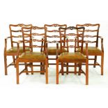 A SET OF FIVE MAHOGANY DINING CHAIRS