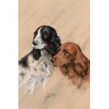•†A NEILD, EARLY 20TH CENTURY PORTRAITS OF SETTERS a pair, both signed, pastel, 27.5 x 18.5cm (