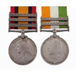 ANGLO BOER WAR PAIR Queen's South Africa Medal three clasps, Cape Colony, Orange Free State and