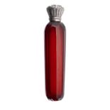 A VICTORIAN SILVER MOUNTED RUBY GLASS SCENT BOTTLE, C1870 14cm l, unmarked ++In good condition