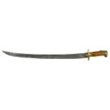 LUDDISM. AN HISTORICALLY SIGNIFICANT EDGED WEAPON, LATE 18TH/EARLY 19TH C the sabre blade with rough