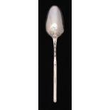 A GEORGE III SILVER SHELL BACK MARROW SPOON maker TR, a mullet between [not in Grimwade], London