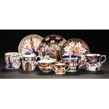 A GROUP OF DERBY JAPAN PATTERN WARE, C1820 AND LATER comprising a Garden pattern teacup and