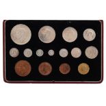 COINS. GEORGE VI 1937 PROOF SET Crown - Maundy 1d, Royal Mint case of issue