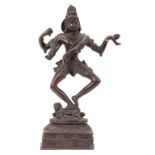 AN INDIAN BRONZE FIGURE OF SHIVA NATARAJA 24cm h ++Dusty and somewhat dirty, in good condition,