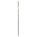 A BAMBOO SWORDSTICK, 19TH C covered in a black stain with nickel mounts and fine spear pointed steel
